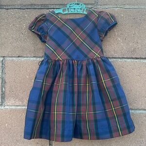 Ralph Lauren Baby Dress Sz 18M Christmas Holiday Party Plaid